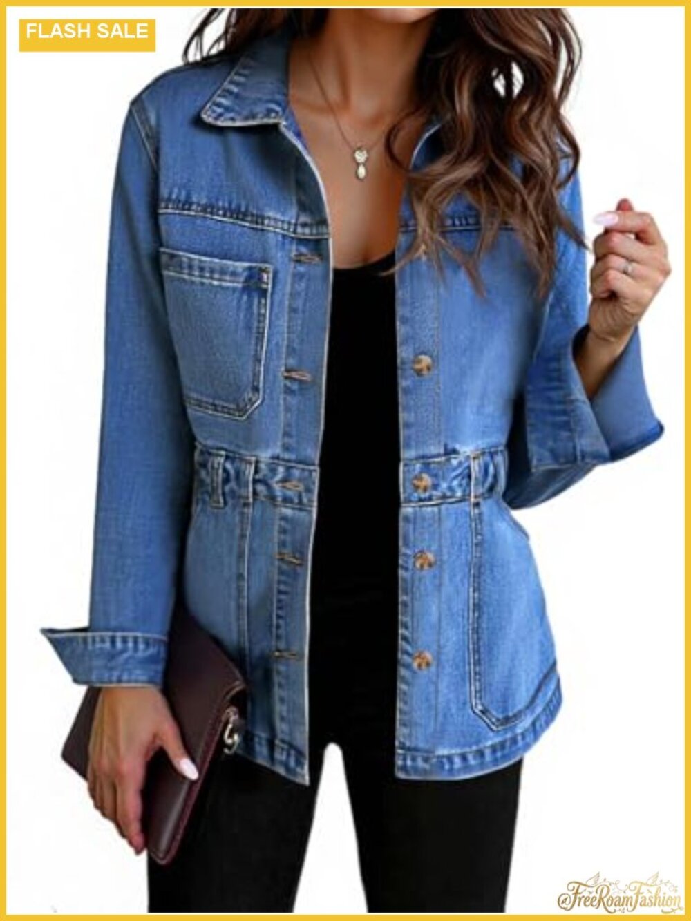 Oversized Distressed Boyfriend Denim Jacket Long Shacket for Women
